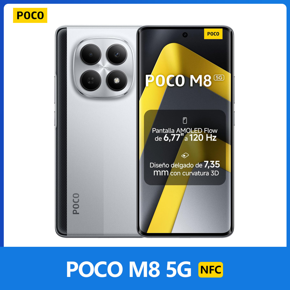 POCO M8 5G,NFC,Snapdragon® 6 Gen 3,Écran Flow AMOLED 6.77" 120 Hz,50 MP Caméra,5520 mAh,IP65
