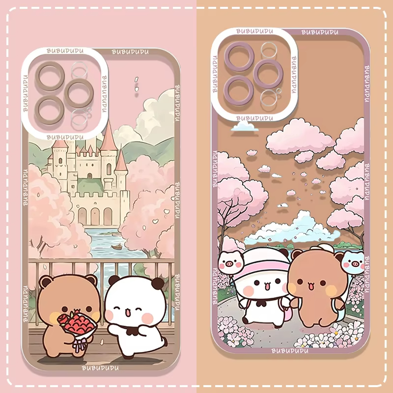 Custodia Lovely Yier Bubu Cartoon per iPhone 17 Air 16 E 15 14 Plus 13 12 Mini 11 Pro Max Cover morbida in silicone antiurto trasparente