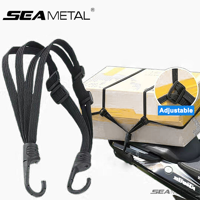 SEAMETAL bandes de casque de siège arrière de moto corde élastique casque de moto réglage de sangle fixe corde de fixation sangle de marchandises 60 cm/90 cm