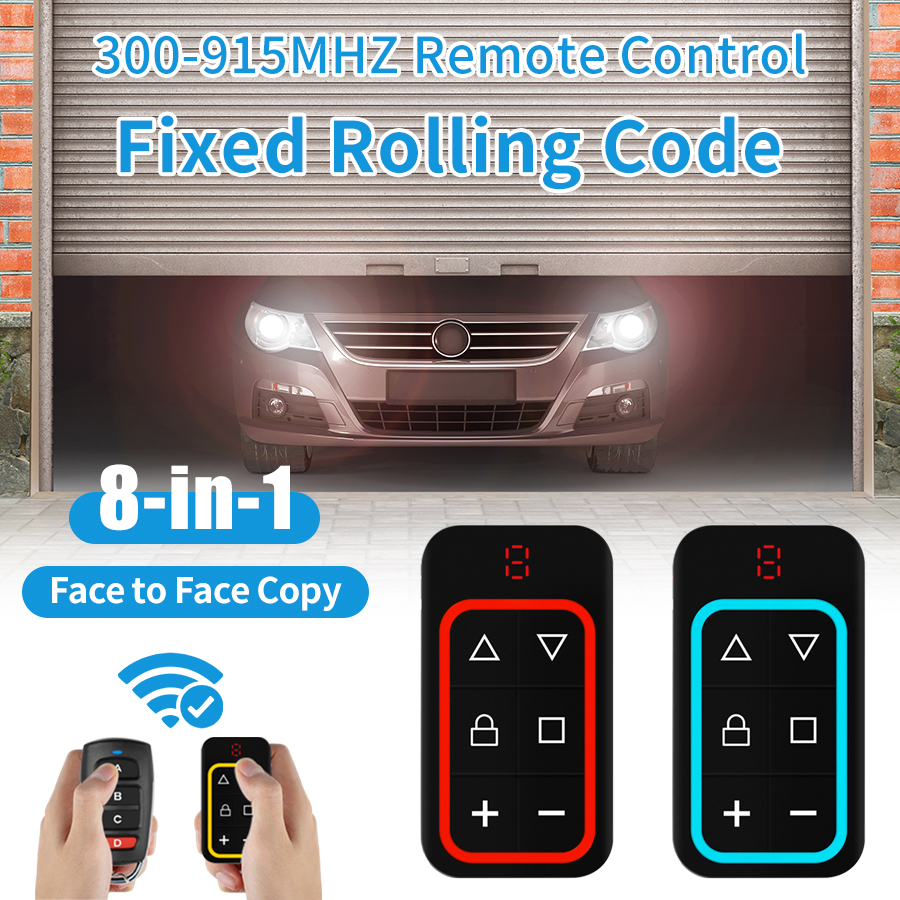 300-915MHZ 8 in 1 차고 문 원격 제어 복사 복사기 433mhz 868mhz 8CH 다중 주파수 차고 원격 코드 송신기