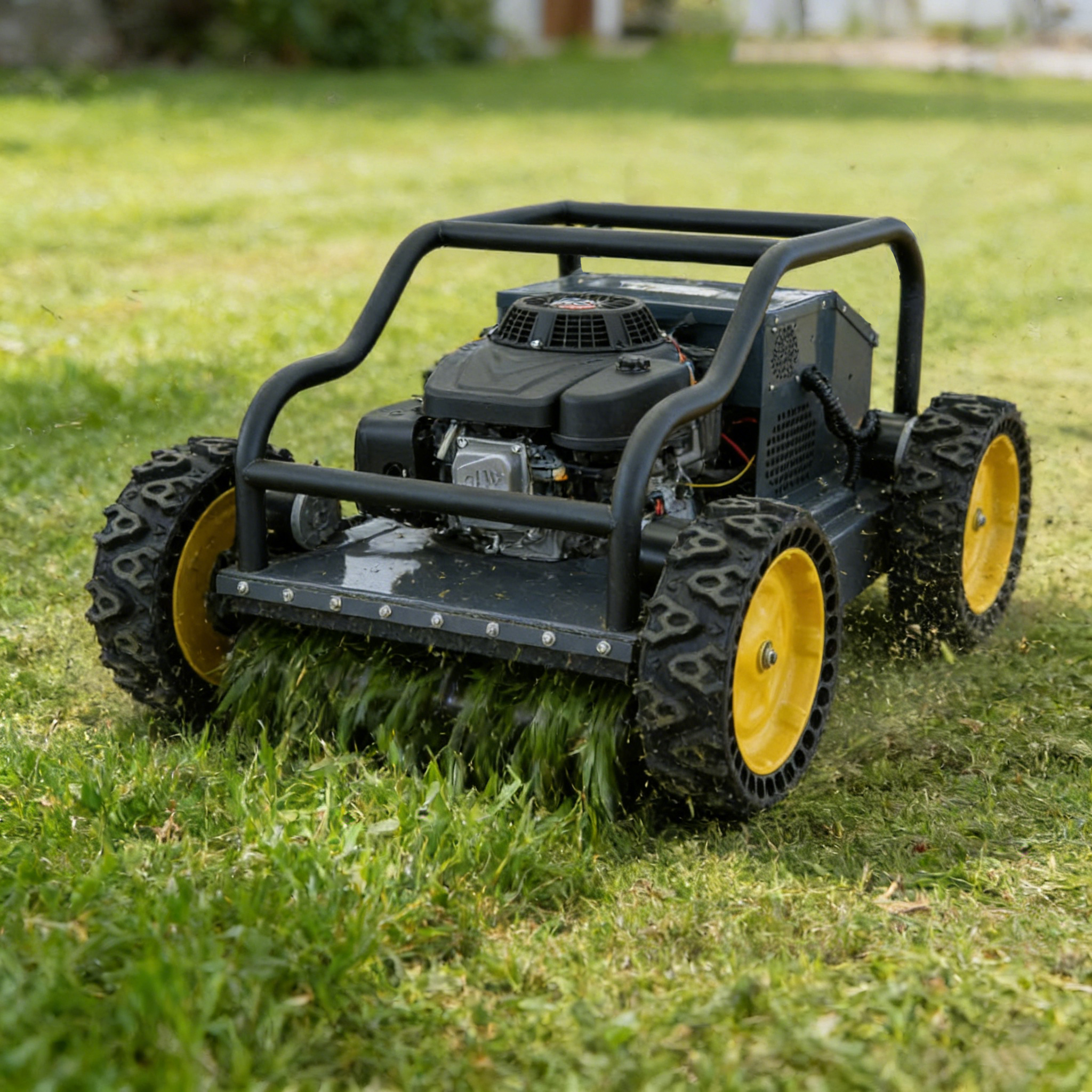 Customized Remote Control Wheels Lawn Mower Quiet Operation Self-propelled Grass Cutter Steep Slopes Mower