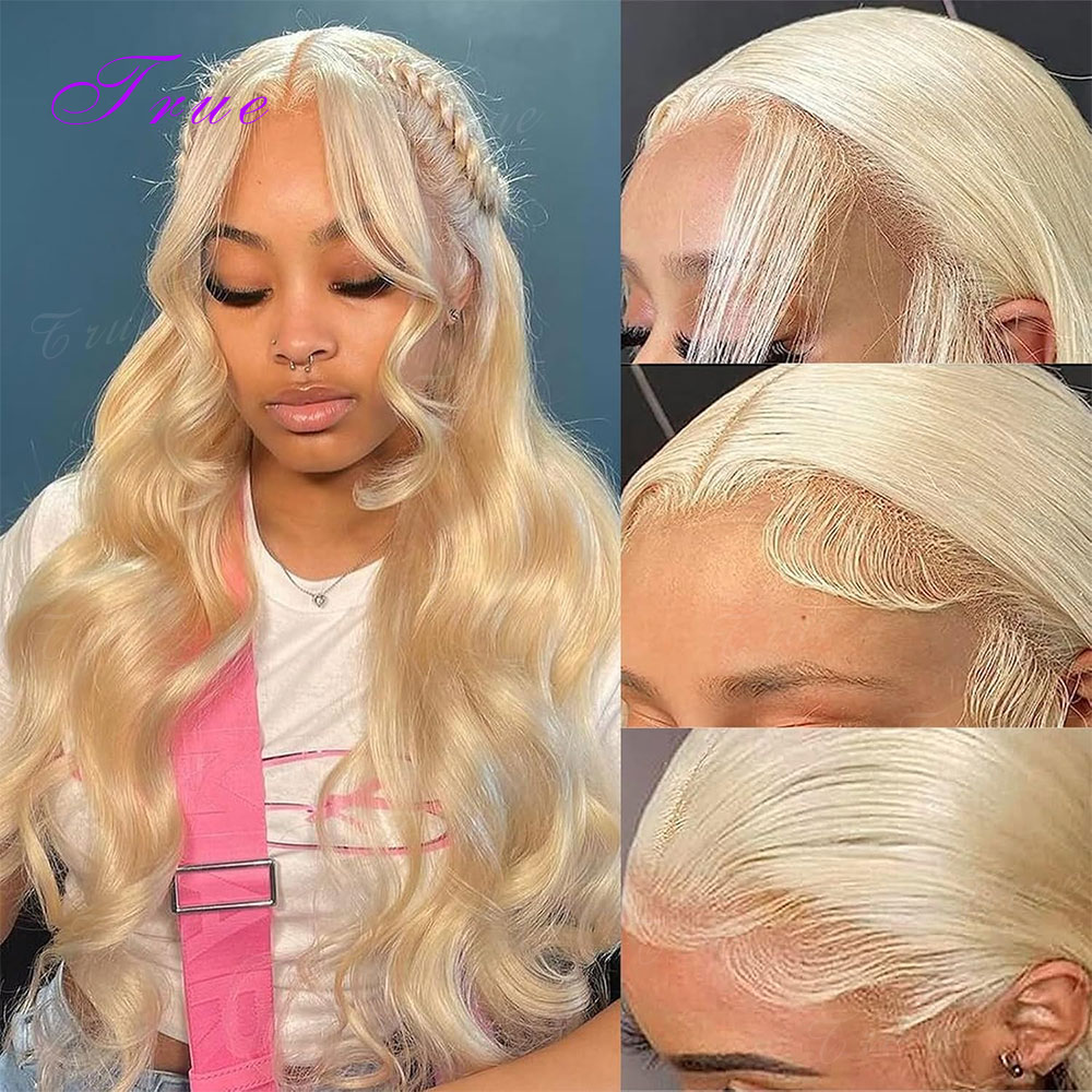 613 Blonde Body Wave 100% Human Hair Wigs Brazilian 13x6 Hd Transparent Lace Frontal Wig 30 40 Inch Wet And Wavy Lace Front Human Hair Wig