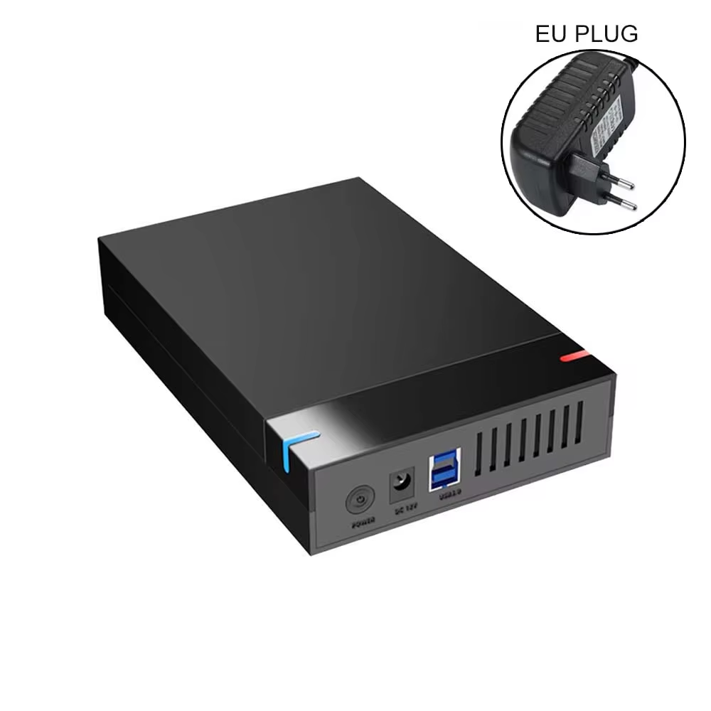 Custodia/Box Esterno Portatile per Disco Rigido SATA SSD HDD 10TB 3.5 Pollici USB 3.0 per PC, Laptop, TV, Cellulare