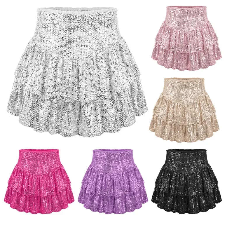2024 festa africana roupas de noite para as mulheres primavera verão sexy cintura alta lantejoulas mini saias plissadas dashiki áfrica roupas