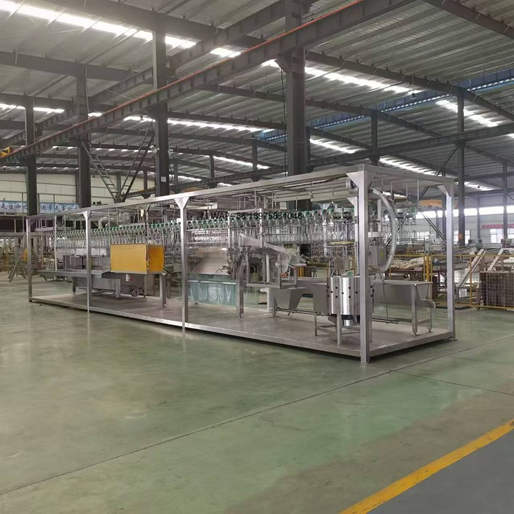 Compact Automatic Chicken Slaughtering Line 300-1000 Chickens Per Hour Steel Equipment for Slaughterhouse