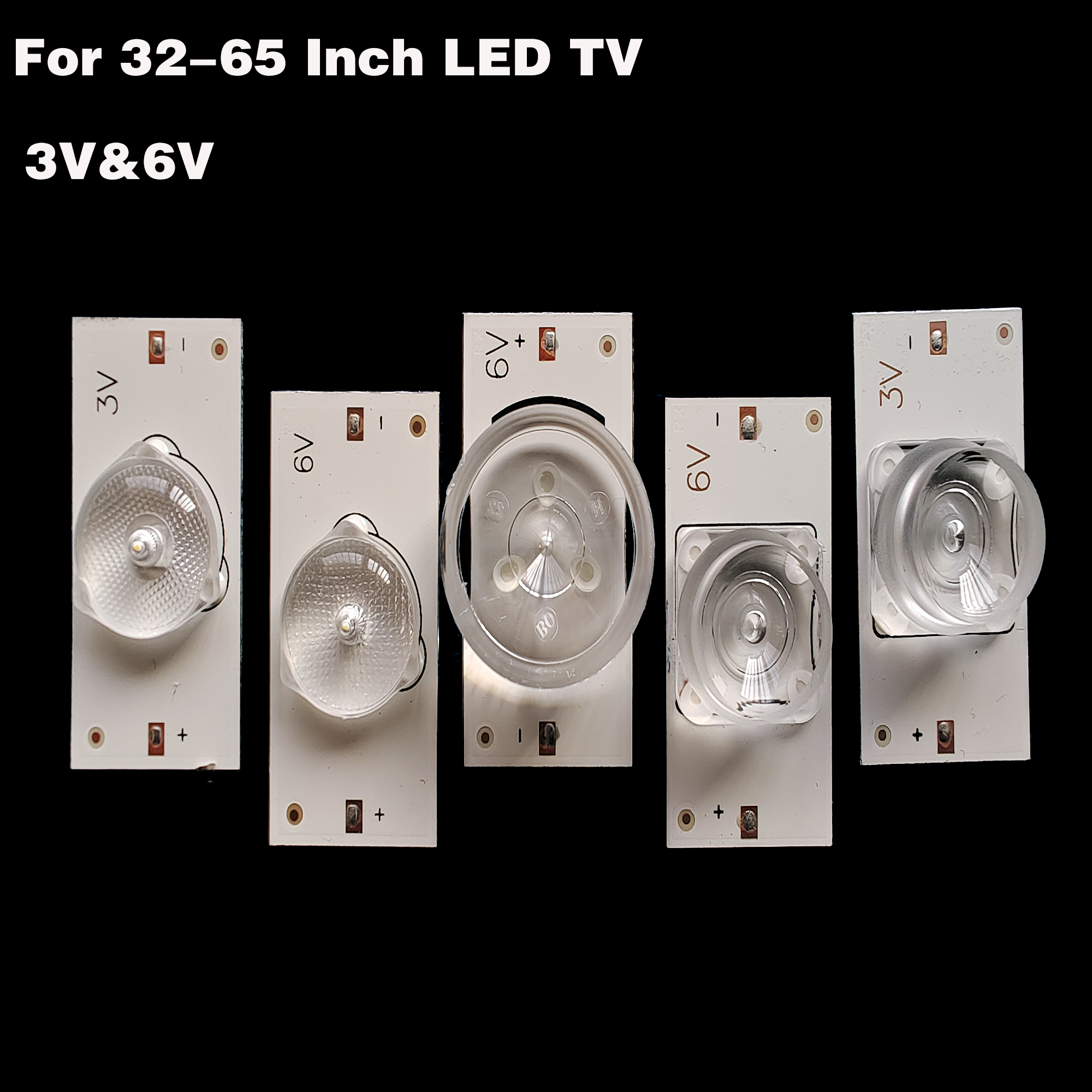 100pcsUniversal LED Backlight Strip 6V 3V SMD Lamp Kralen Met Optische Len Fliter voor 32-65 Inch LED TV Reparatie Eenvoudig Onderhoud