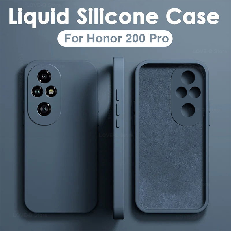 Для Honor 200 Pro Чехол жидкий силиконовый защитный объектив для камеры телефона чехол для Honor 200 Pro Honor200 Pro 200 Pro 5G мягкая задняя Чехлы