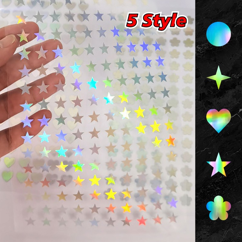 1 sheet Self Adhesive Heart Paper Stickers - Laser Engraved Decorative Stickers for DIY Craft Gifts