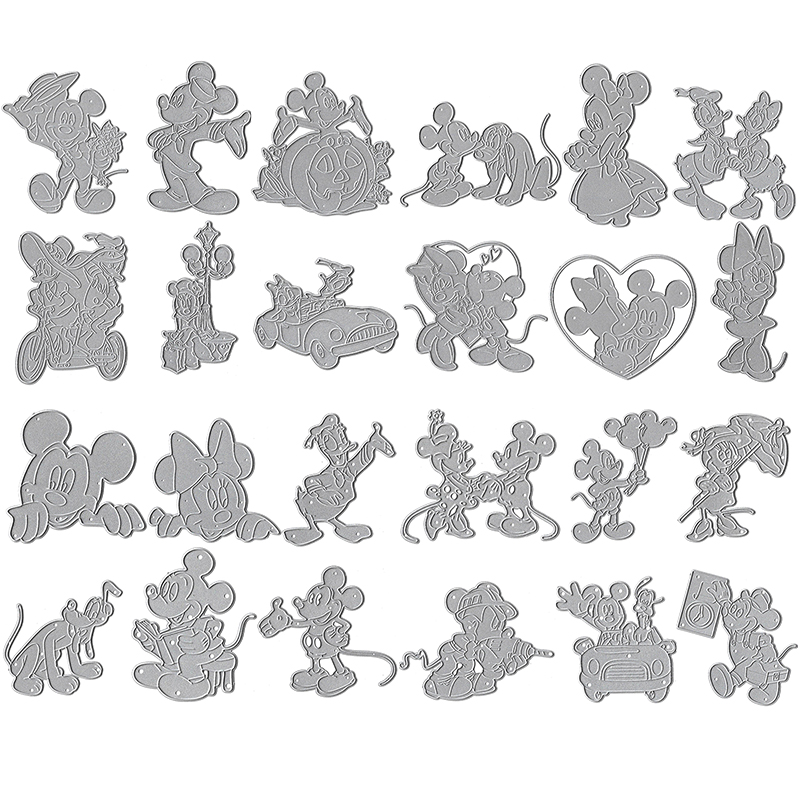 Stanzform aus Kohlenstoffstahl, Disney-lizenzierte Charaktere, Mickey Mouse, Donald Duck, Tigger, Goofy, Minnie, DIY-Scrapbook, 3D-Pop-Up-Karte