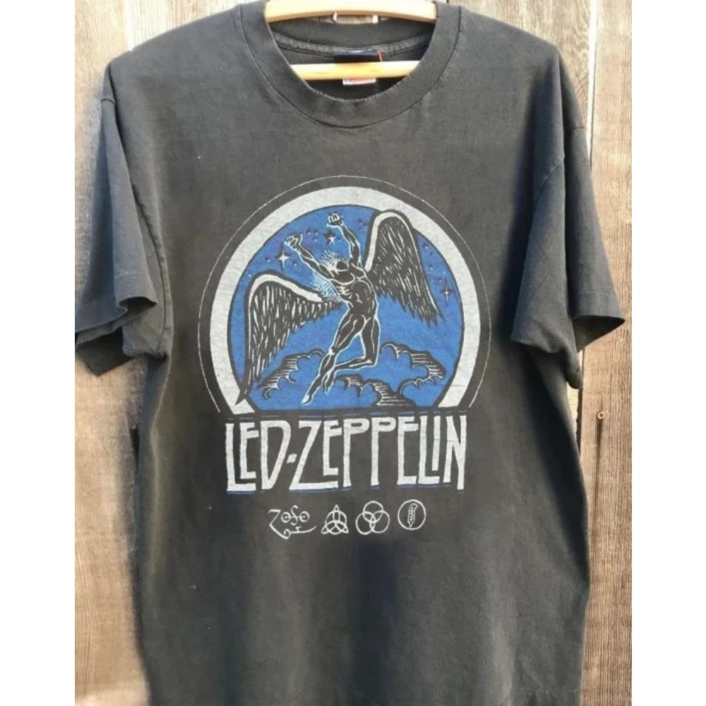 Koszulka męska Led Zeppelin Band 1975 Tour, codzienna i wygodna, nowość na wiosnę i lato, koszulka unisex.
