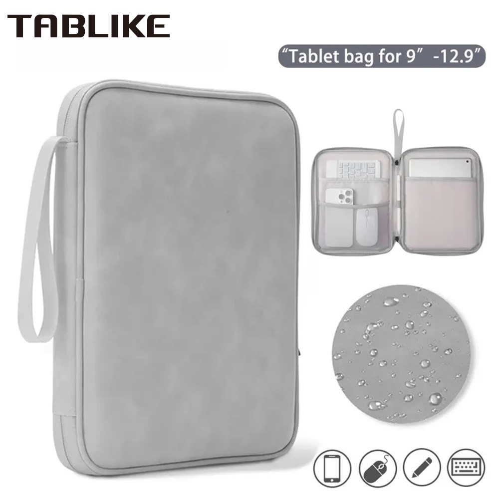 TABLIKE – sac à manches pour tablette iPad Pro 12.9, 11 pouces, pochette étanche à fermeture éclair pour tablette de dessin graphique WACOM / HUION / XP-PEN
