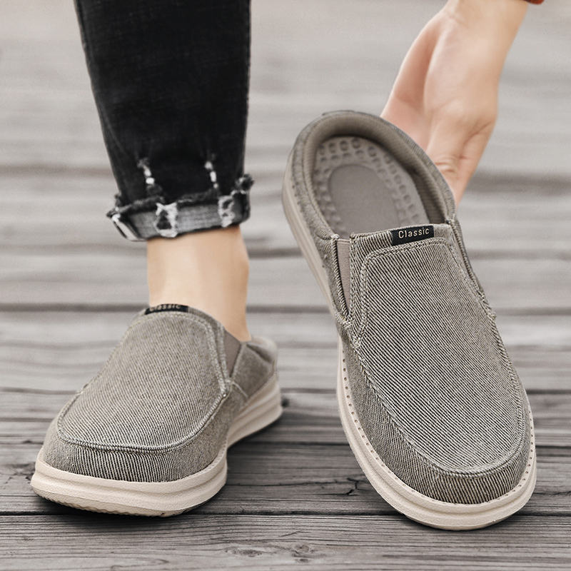 Letnie męskie półbuty Casual Canvas Shoes Lekkie Wygodne Duży Rozmiar 47 48 Dropshipping 2025