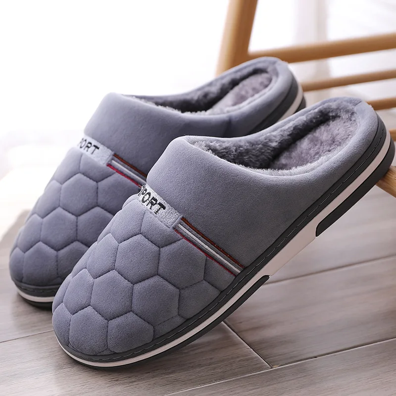 Maat 47-50 Big Size Slippers Herfst Winter Heren Katoenen Slippers Extra Grote Maat Thuis Katoenen Schoenen Warme Mannen Slippers Schoenen
