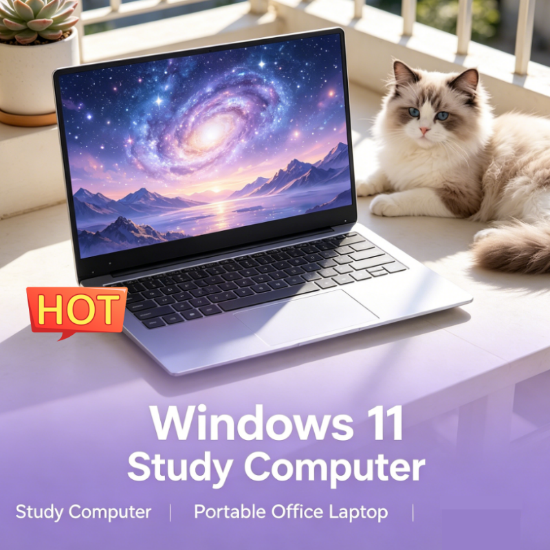 Windows11 14.1インチ超薄型多目的ビジネスラップトップ 2026 DDR4 16GB/32GB RAM 2TB SSD ポータブルノートパソコン I9-9880H
