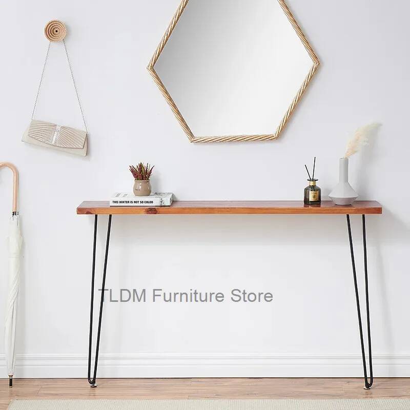 Mesa consola única Glamour, mesa de almacenamiento clásica moderna, mesa esquinera, muebles simples para personas mayores, sala de estar