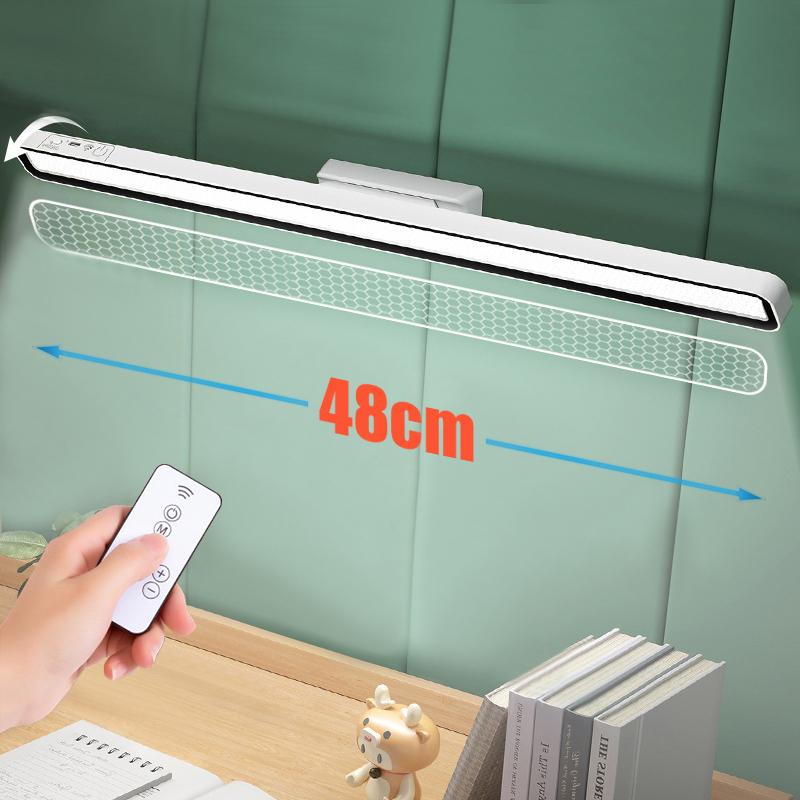 Lámpara de escritorio Lámpara de mesa magnética colgante de 48 cm Luz de lectura LED recargable por USB Luz de noche de espejo de cabecera de gabinete regulable