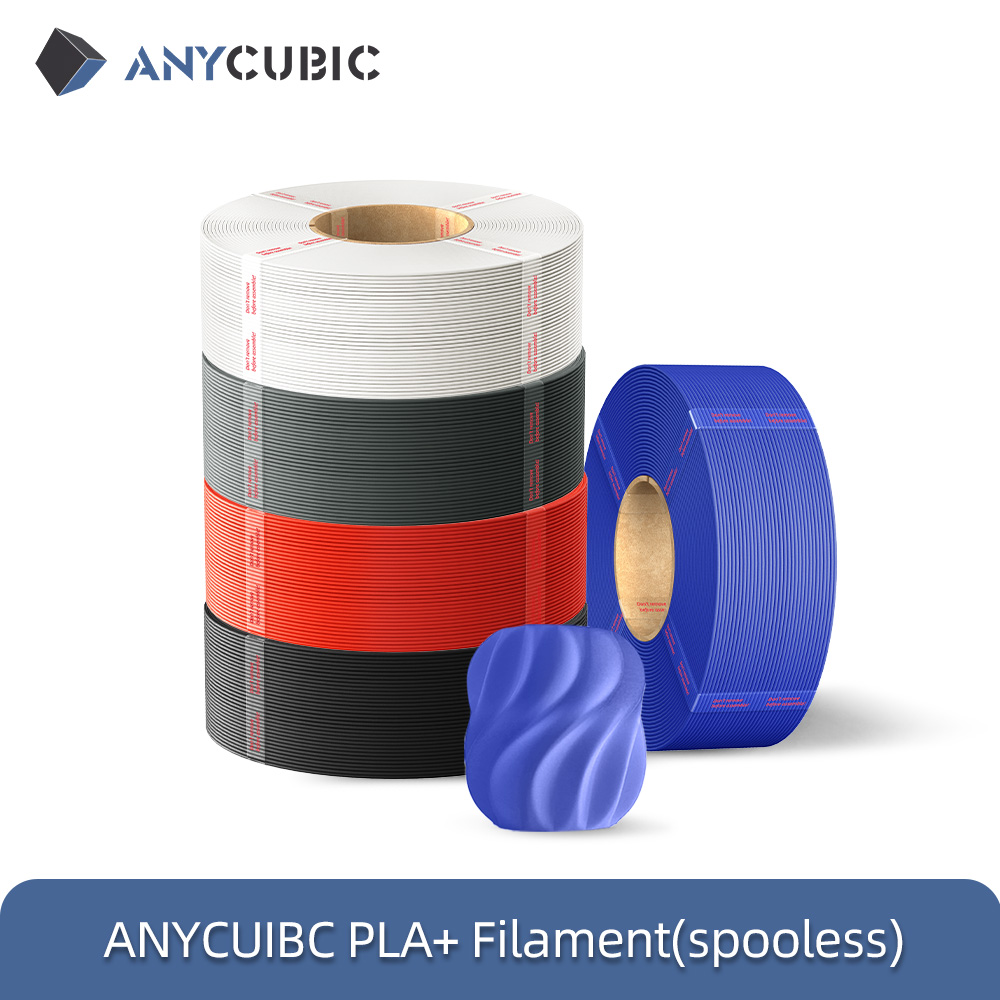 ANYCUBIC PLA + recharge Filament sans bobine FDM imprimante 3D matériel d'impression coloré ténacité PLA + Filament pour Kobra 3 V2 S1C