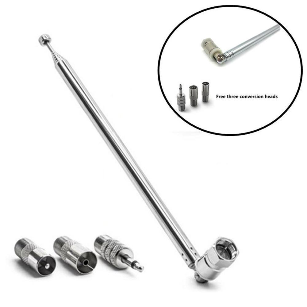 Adaptador de antena para rádio FM, parafuso telescópico, tipo F, conector macho, AV, receptor estéreo, amplificador, 3,5mm