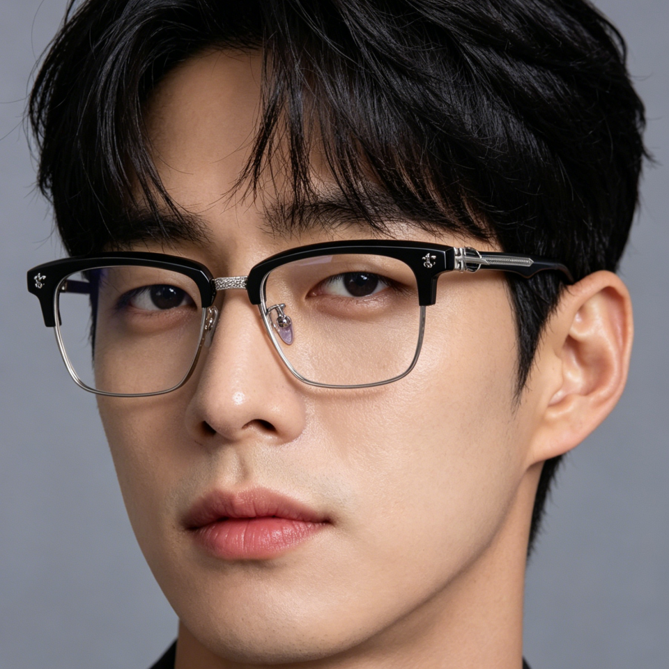 Gafas de titanio cuadradas clásicas de diseño de marca de alta gama para hombre, gafas de lujo para mujer con decoración retro tallada, estilo casual.