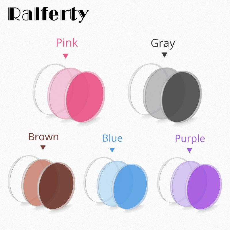 Ralferty สี Photochromic แว่นตากันแดดเลนส์ Chameleon สายตาสั้นสายตายาวออพติคอลเลนส์สูตรการแพทย์ 1.67 Diopters