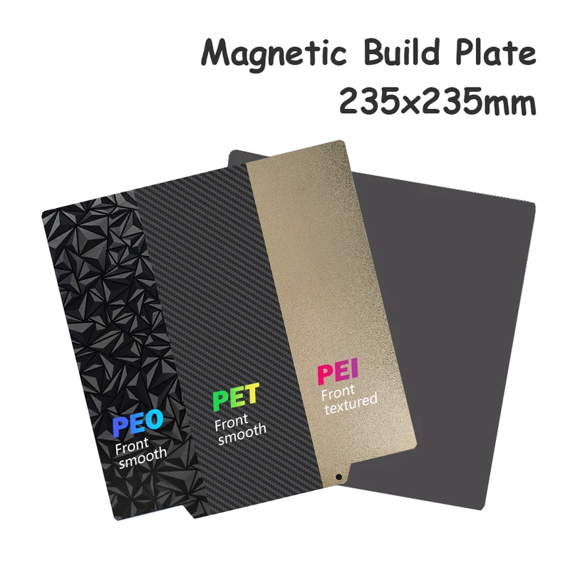 Do Ender 3 Build Plate Heat Bed Ender 3 V2 /Neo Ender 5 /Pro H1H PEY PEO PET PEI Sheet 235x235 Magnetic Spring Steel Sheet