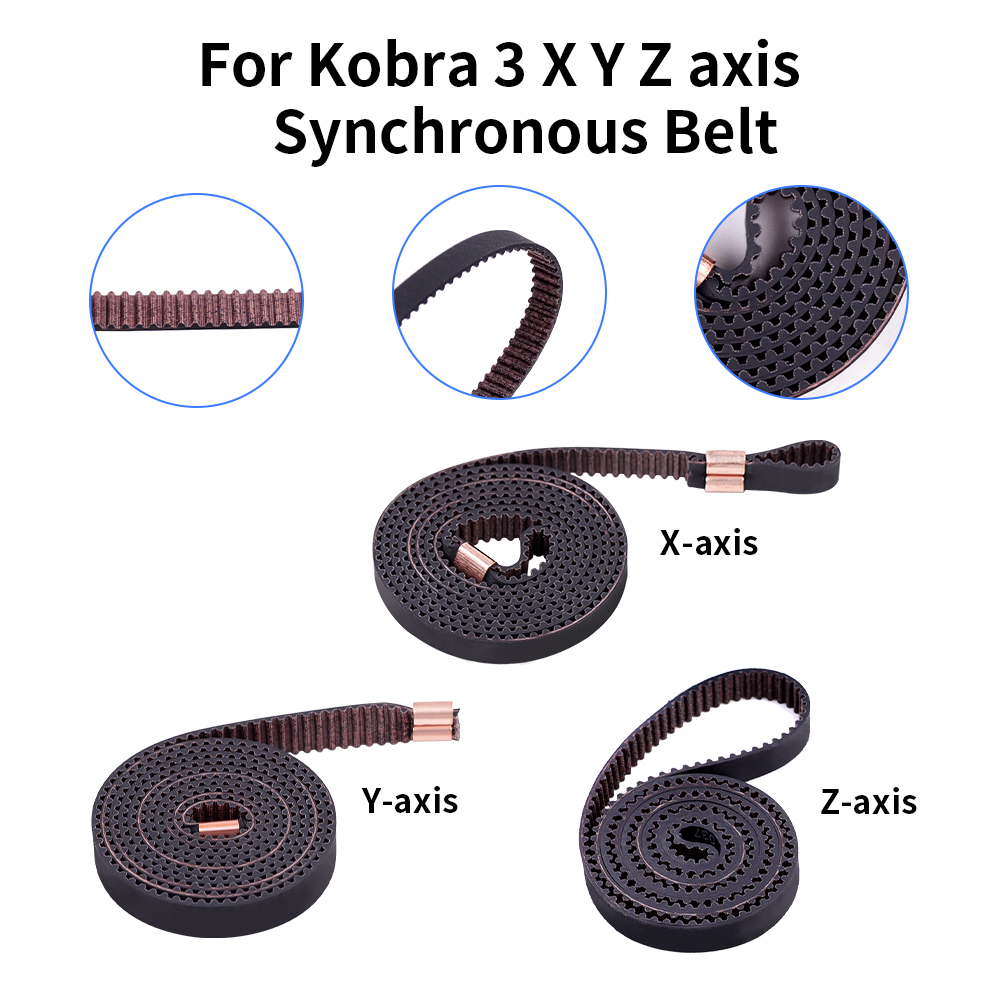 สําหรับ Anycubic Kobra 3 Combo Synchronous เข็มขัดแกน X แกน Y แกน Z 6 มม./8 มม.เข็มขัดคุณภาพสูง 3D เครื่องพิมพ์สําหรับ Kobra 3