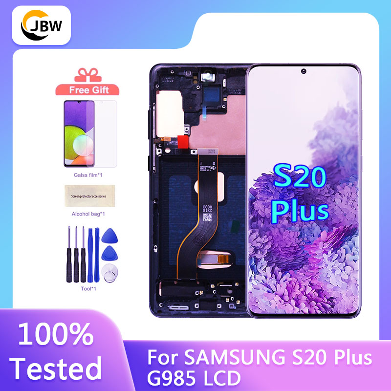 Дисплей Super AMOLED для Samsung Galaxy S20 Plus G985F G986F, LCD-экран для Samsung Galaxy S20 Plus G985 с функцией распознавания отпечатков пальцев