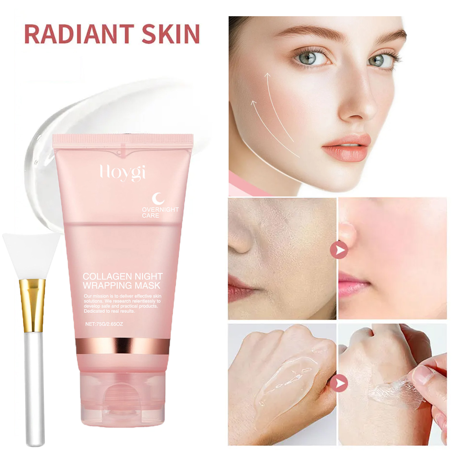 Masque de collagène profond, masque peel-off, anti-rides, liftant, soins de la peau du visage, masques bio, masque de nuit, hydratant pour la peau, pour femme