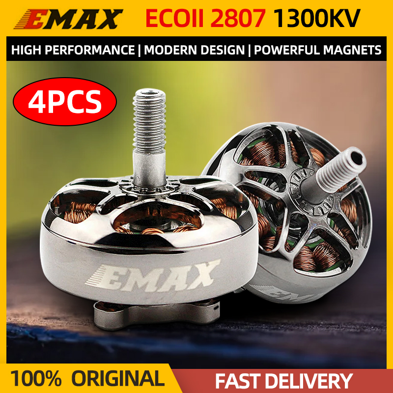 4PCS EMAX ECOII 2807 Bürstenlosen Motor 1300KV 3-6S Lipo ECO II Serie V2 Motor für RC FPV Racing Drone Quadcopter DIY Teile