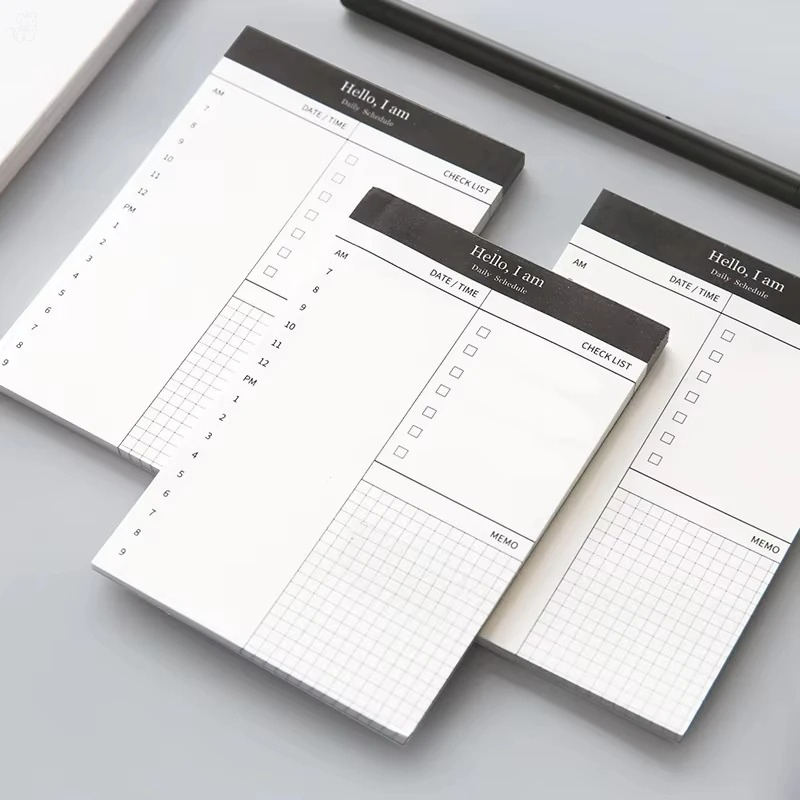 Caderno Planejador Diário e Semanal Mini, Organizador de Agenda e Lista de Verificação para Mesa, Bloco de Notas Portátil para Escritório e Escola