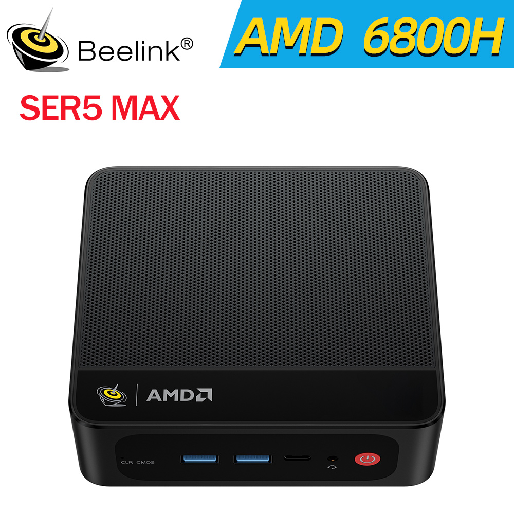 Beelink Mini PC SER5 Max 6800H AMD Ryzen R7 6800U 24 ГБ ОЗУ 500 ГБ 1 ТБ Мини-ПК Mini ComputeSSD WiFi6 4K HD Настольный игровой компьютер