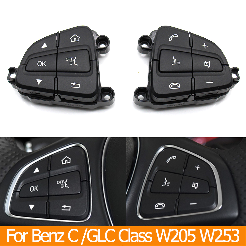 Kit de reparación de botón de interruptor de Control de volante de coche para Mercedes BENZ C GLC clase W205 W253 C200 C300 GLC200 GLC260 GLC300