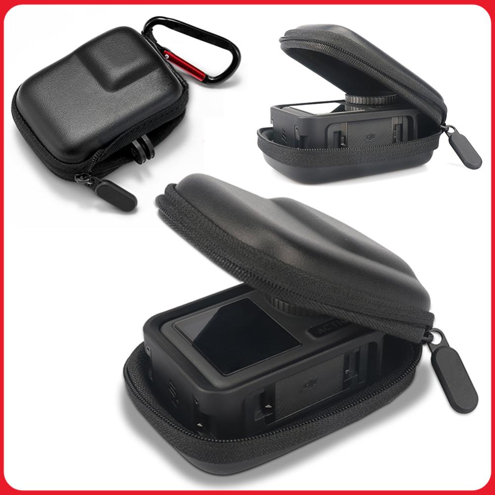 Carrying Case for DJI OSMO Action 5 Pro/4/3 with Carabiner Portable Storage Bag Protective Box Mini Carry Case Accessory