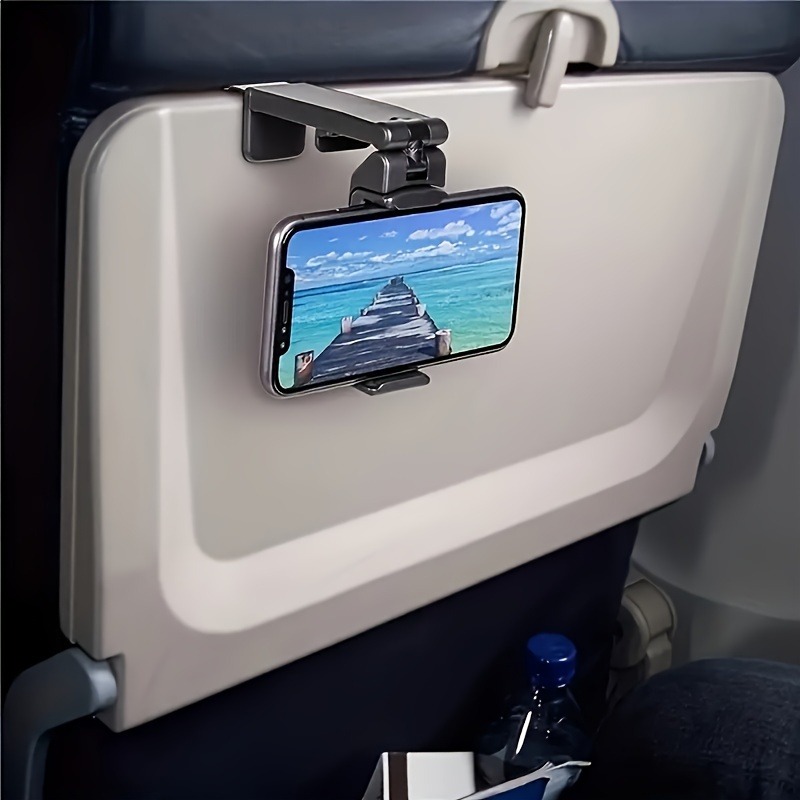 Soporte para teléfono de avión, soporte de viaje portátil, escritorio, vuelo, plegable, ajustable, giratorio, soporte para asiento de tren