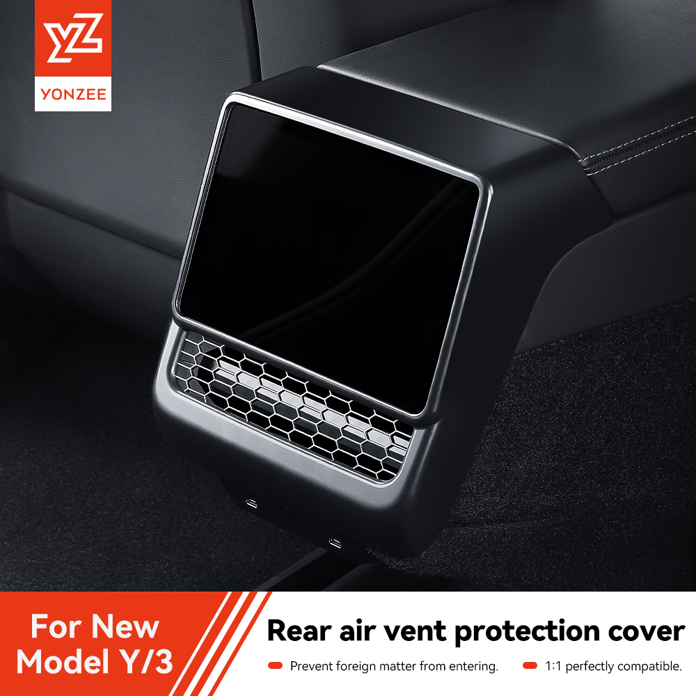YZ pour Tesla modèle 3/Y Highland Juniper Console centrale arrière couvercle de sortie d'air couvercle anti-poussière de sortie de ventilation accessoires de style de voiture