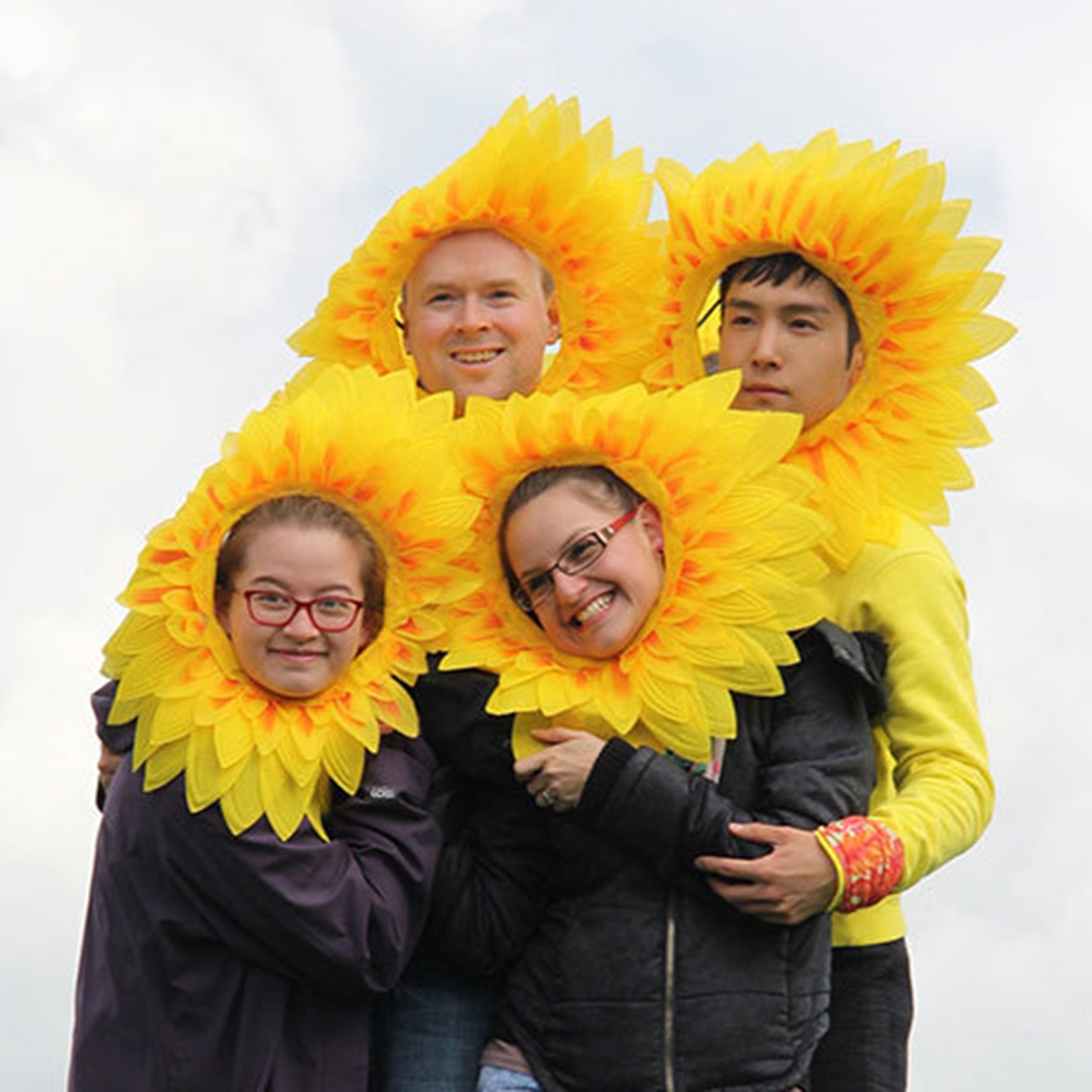 Lustiges Sonnenblumen-Kostüm, Kopfbedeckung, Cosplay, Sonnenblumen-Hut, Kapuze für Geburtstagsfeier, Cosplay-Partys