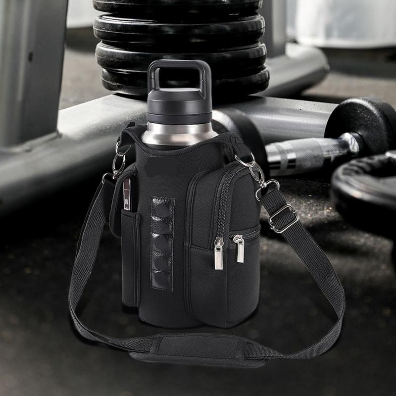 Bolsa magnética para teléfono de gimnasio para hombres y mujeres, funda para botella de agua, organizador de suelo para gimnasio, bolsa con asa cruzada para deportes al aire libre para auriculares