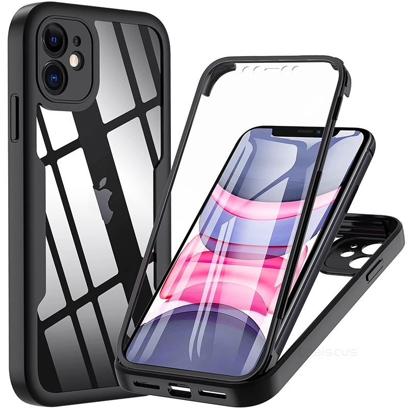 Funda protectora de cuerpo completo 360 para iPhone 15 14 13 12 11 Pro Max X XR 7 8 Plus SE 2020 cubierta frontal a prueba de golpes