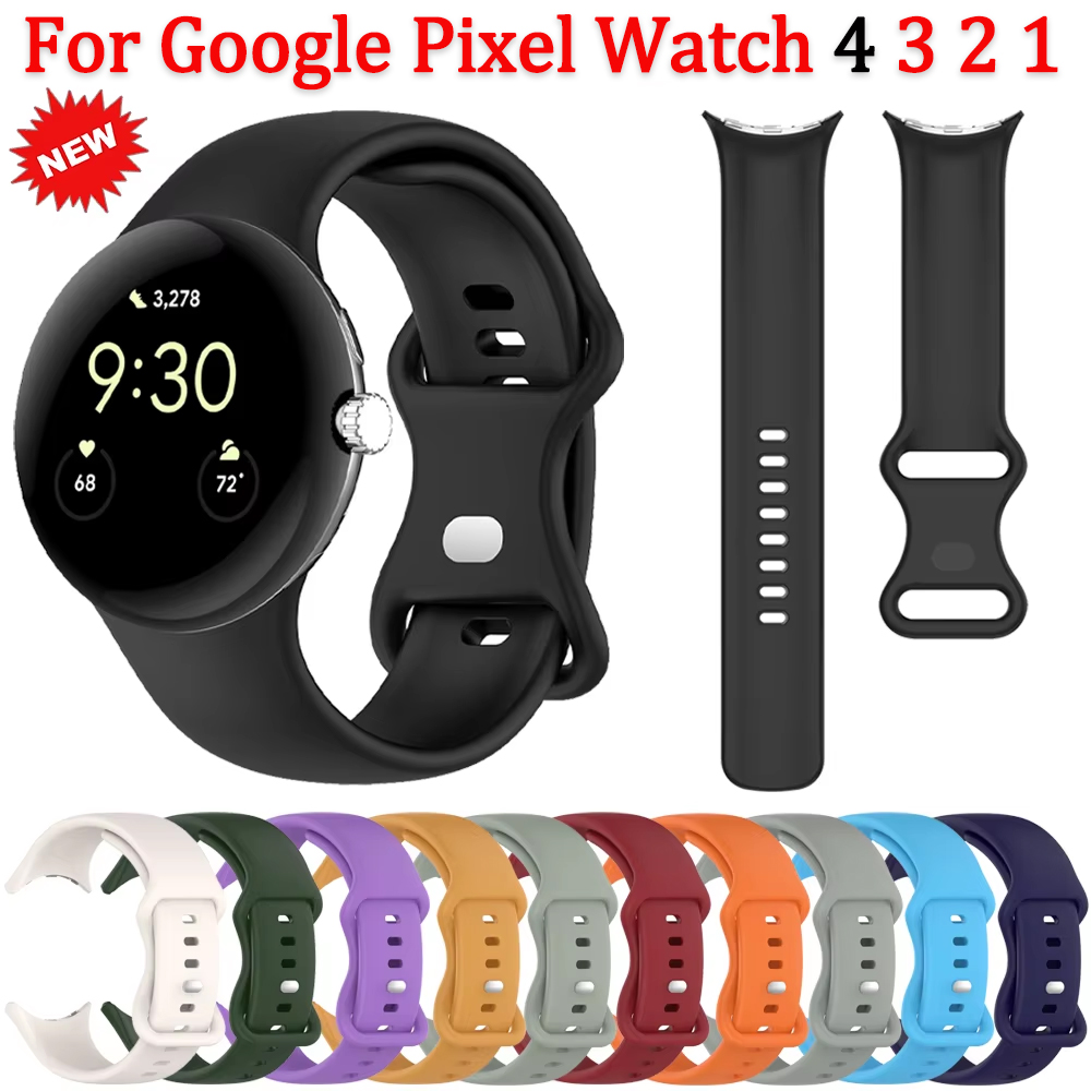 Zachte siliconen band voor Google Pixel Watch 4 3 45mm 41mm Officiële originele vervangbare polsband voor Google Pixel Watch 3/2 Band