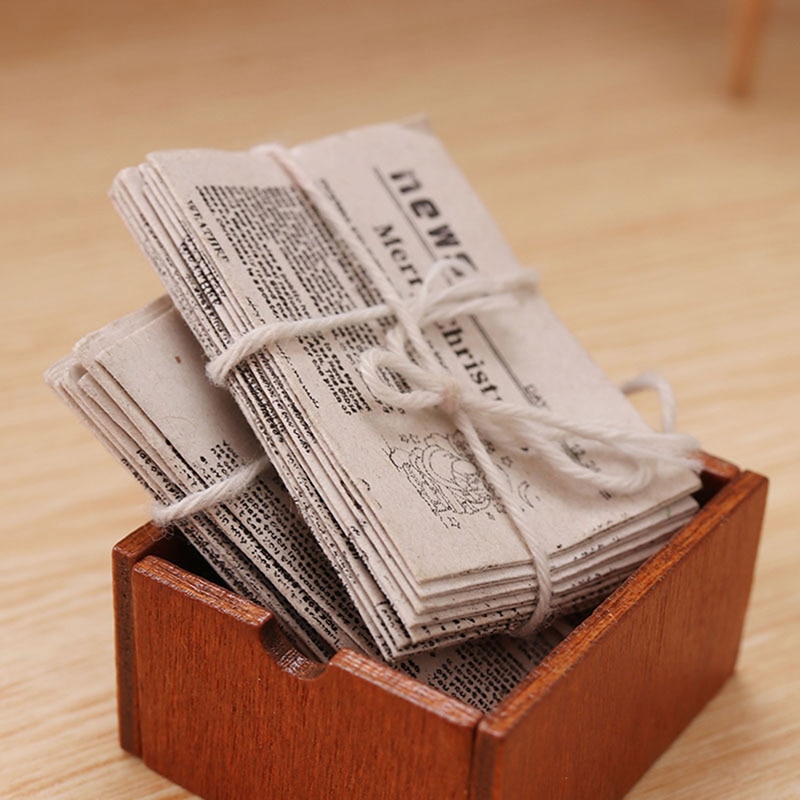 1:12 casa de bonecas em miniatura retro jornal simulação mini revistas livros para casa de boneca decoração acessórios crianças fingir jogar brinquedos