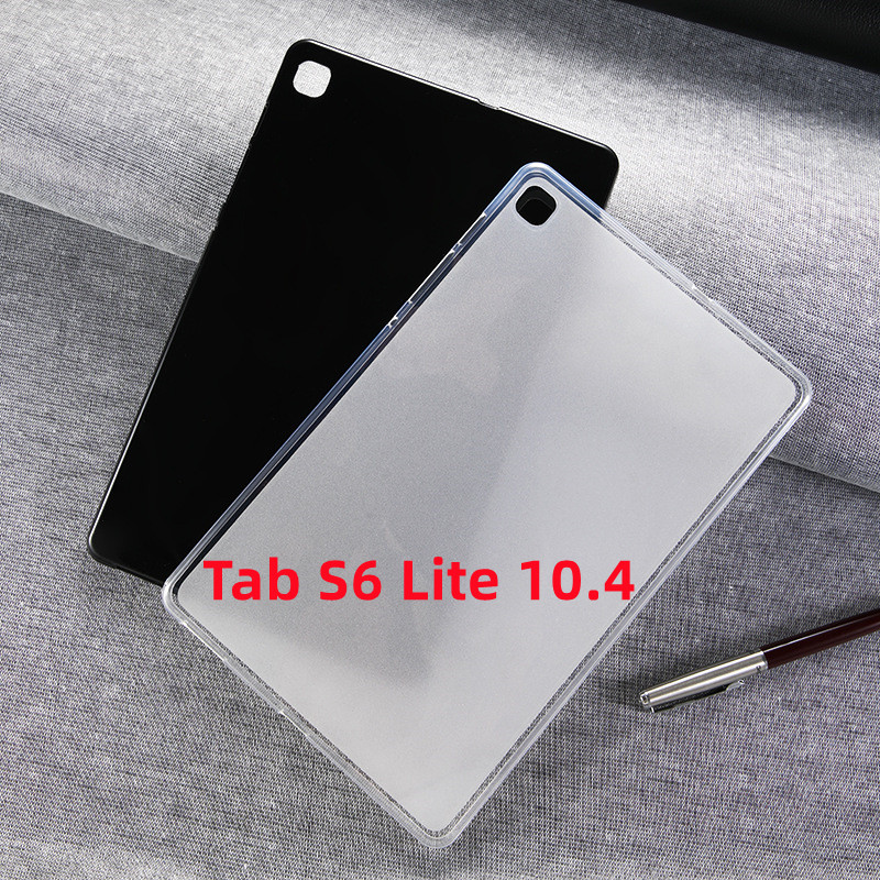 Cover transparan untuk Samsung Galaxy Tab S6 Lite, casing Tablet belakang silikon TPU 10.4 2020 2022 SM-P610/P615 SM-P613/P619