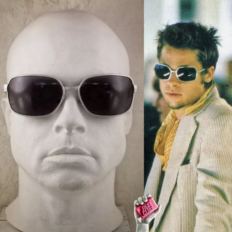Новые солнцезащитные очки Project Mayhem 2024 Fight Club Tyler Durden Oliver Peoples 523 Brad Pitt, мужские, с красными линзами: в коробке