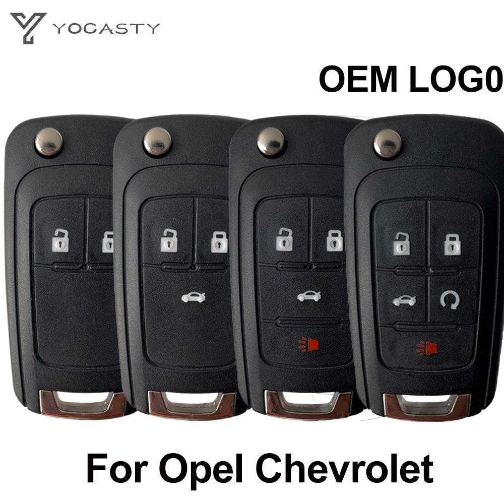 YOCASTY carcasa de llave con tapa remota para Chevrolet Cruze Lova Camaro Impala Spark Opel carcasa de repuesto para coche 2 3 4 5 botones