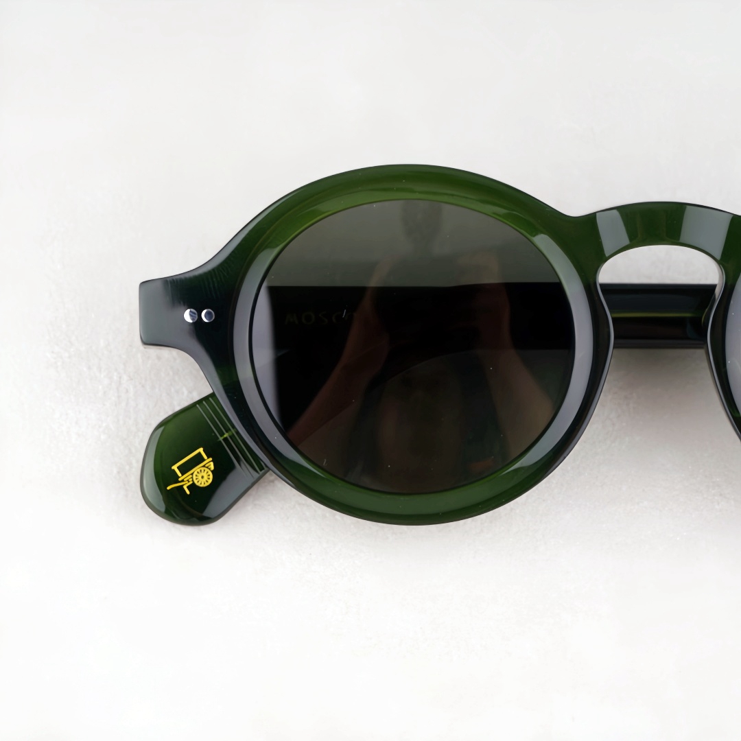 Gafas de Sol FOYGEL de Lujo, Estilo Vintage, Montura Gruesa de Acetato, Polarizadas UV400, Diseño Retro Redondo Tipo Ojo de Rana, Unisex, Calidad A+