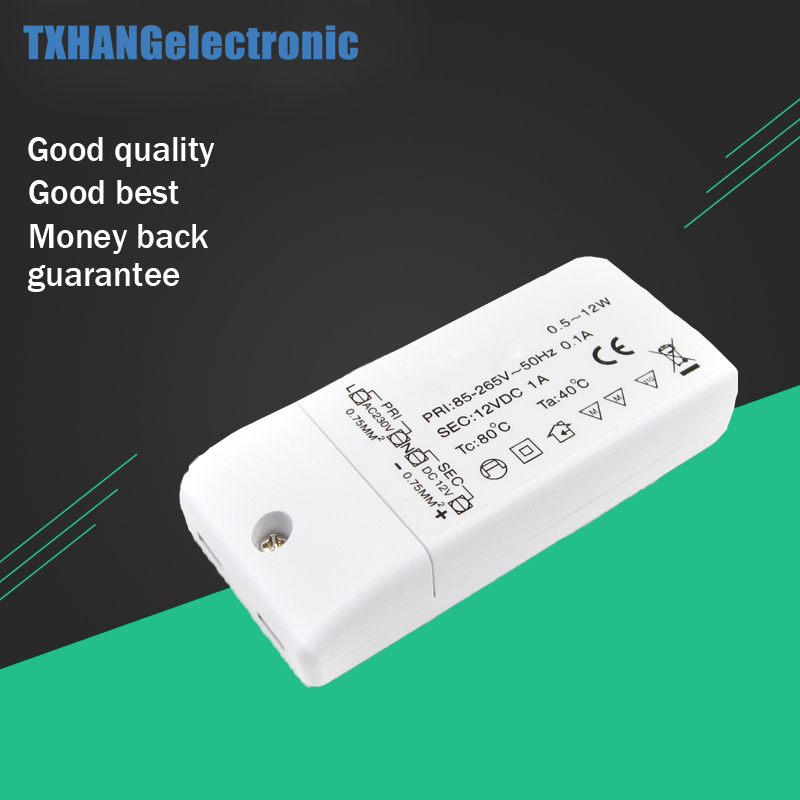 1 buah transformator adaptor catu daya Driver LED 220 v-240 V untuk MR16 / MR11 12V strip LED bola lampu 0.5 w-12 W