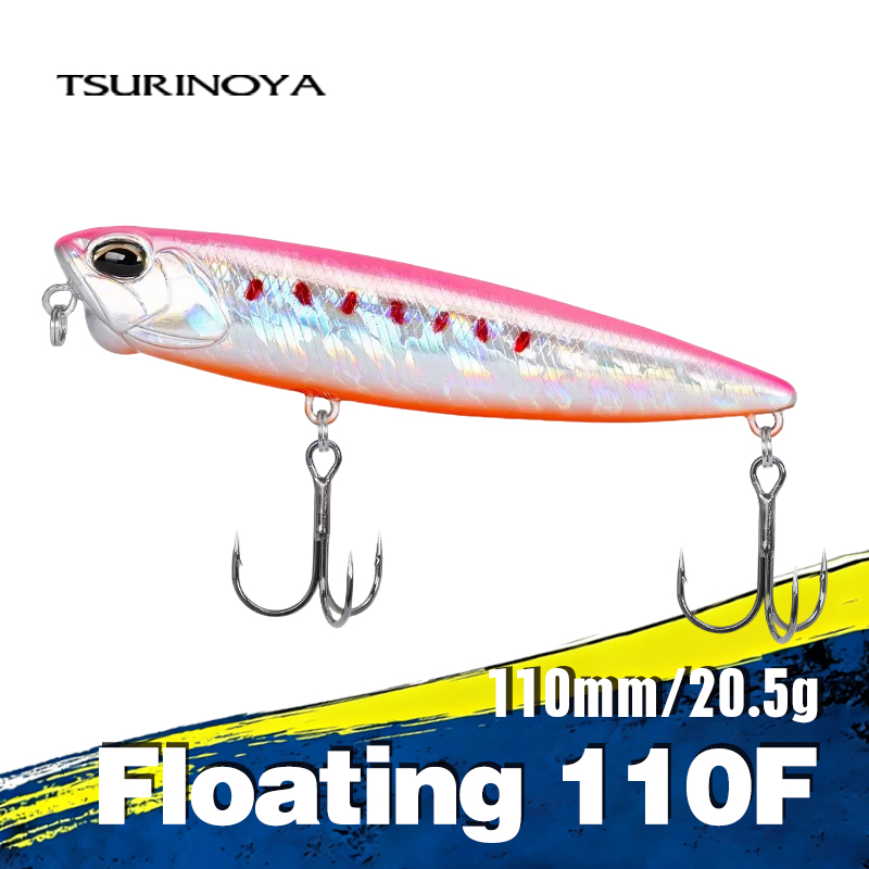 TSURINOYA 110F esca da pesca con matita Topwater DW58 110mm 20.5g esche rigide galleggianti artificiali luccio Bass Stickbait