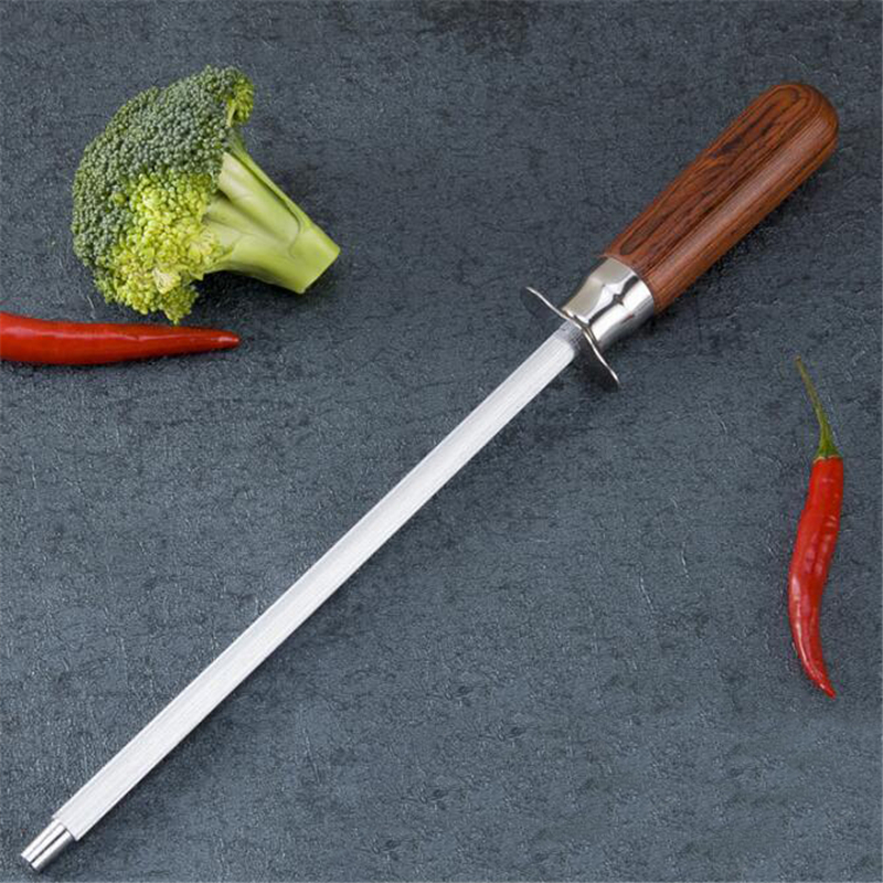 Afilador de cuchillas de Chef profesional, varilla de afilado de diamante, acero de afilado para hoja de cocina, hoja de acero inoxidable