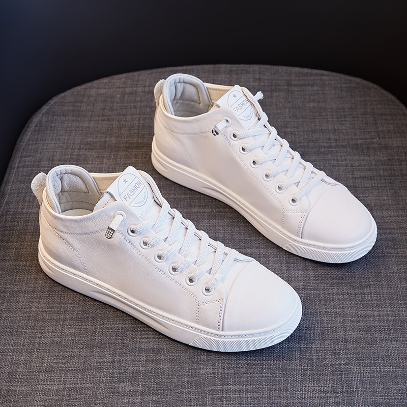 Lente Zomer Schoenen Vrouwen Sneakers Echt Leer Witte Schoenen Koeienhuid Mode Dames Platte Casual Zacht Schoeisel A3375