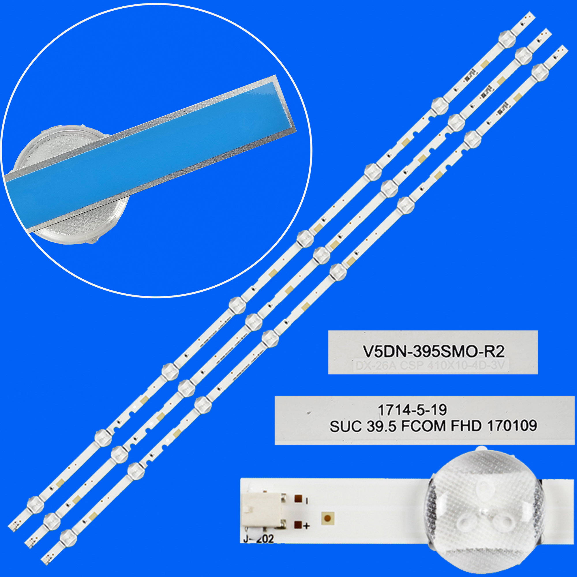LED-Hintergrundbeleuchtungsstreifen für UE40J5200AW UE40J5000 UE40J5300 V5DN-395SM0-R2 R3 BN96-37622A LM41-00355A 00121X 2015 SVS39.5 FCOM