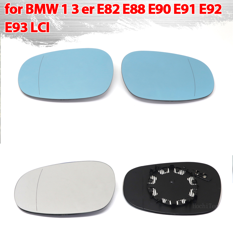 Lewe prawe podgrzewane lusterko z niebieskim szkłem LH RH do BMW serii 1 E82 E88 LCI serii 3 E90 E91 E92 E93 LCI
